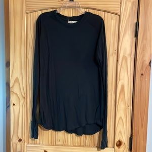 Free People Arden Tee xs black